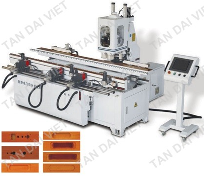 Máy làm bản lề và ổ khóa cửa CNC TDV4120D